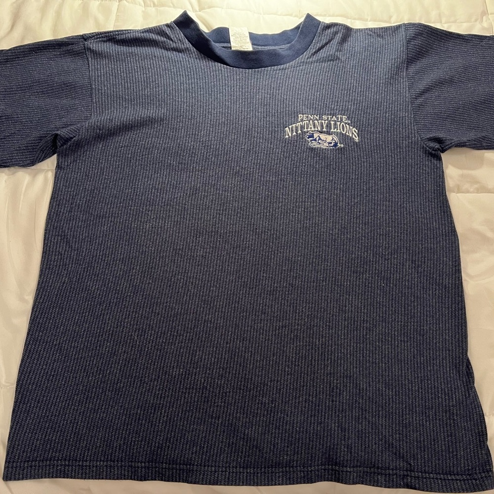 Men’s LARGE Navy Blue PENN STATE Nittany Lions Short Sleeve Shirt